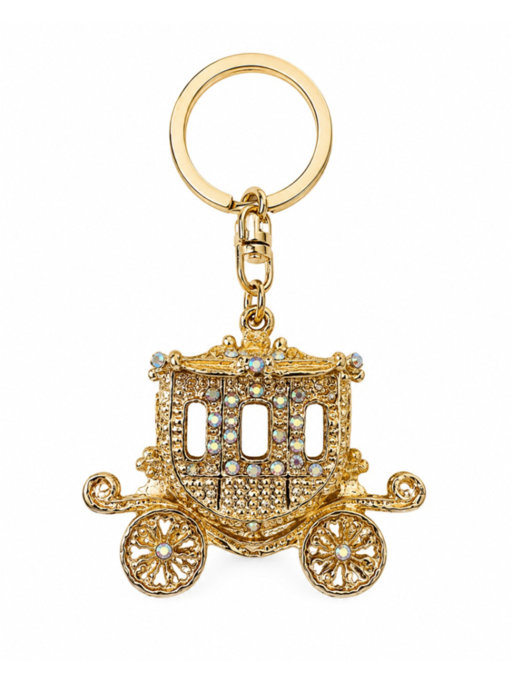 Horse & Carriage Key Chain One Size Gold
